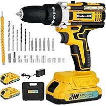 SET DE TALADRO 2 BATERIAS 21 V 26 PZ AMARILLO HASS/ AM